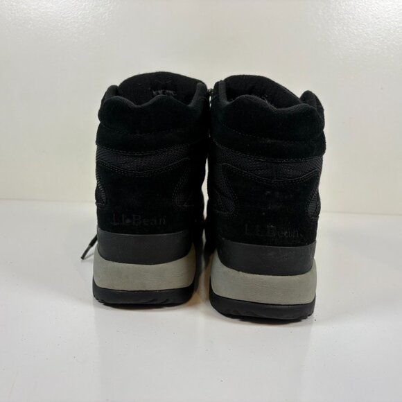 LL Bean Hiking Boots Mens Size 8.5 Black Suede Insulated Primaloft Winter